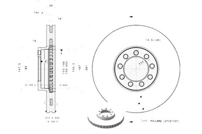 Тормозные диски тормозные 2szt. iveco daily citys daily iv фото №1