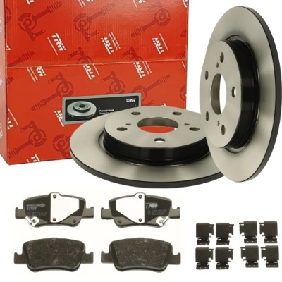 Trw тормозные диски + тормозные колодки задняя do toyota auris e15 e18 270mm фото №1
