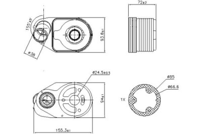 Nissens радиатор масла iveco daily v fiat ducato фото №1