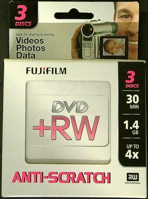 3x DVD MINIDVD+RW 8cm 1.4GB do kamer