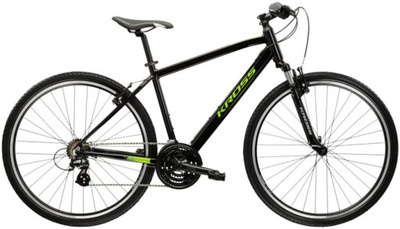 Rower crossowy męski Kross Evado 2.0 28 L(21") czarny/zielony połysk