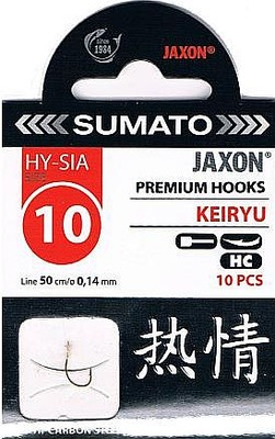 HACZYKI Jaxon SUMATO HY-SIA 10 Z PRZYPONEM 0,14 mm