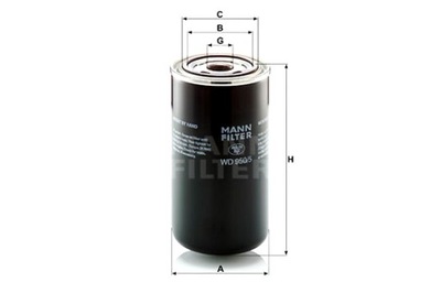 MANN-FILTER FILTRO HIDRÁULICO DEUTZ FAHR 11400 TTV DX 4.31 ACCIONAMIENTO DELANTERO DX  