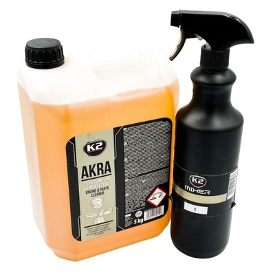 Środek do czyszczenia silnika K2 Akra 5l płyn preparat do mycia + butelka