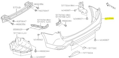Бампер задний subaru forester v оригинал 2018- фото №1