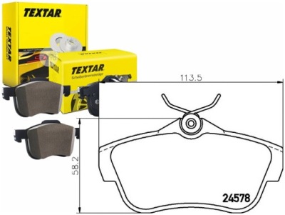 Комплект гальмівних колодок гальмівних textar 9467549087 фото №1