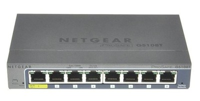 NETGEAR Przełącznik Smart GS108T 8x1Gb NOWY 8-port