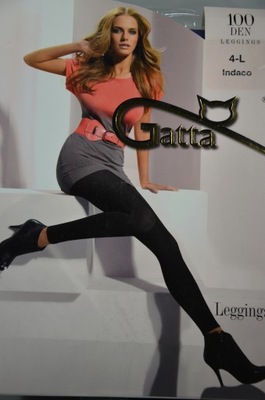 Leggings gładkie 100 den Gatta indaco 4-L