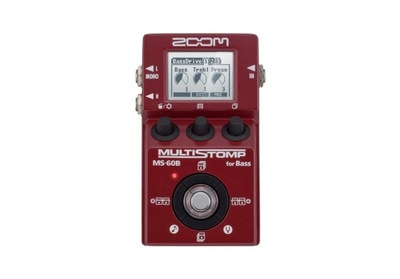 Zoom MS-60B/UK Multistomp Bass Stompbox, czerwony