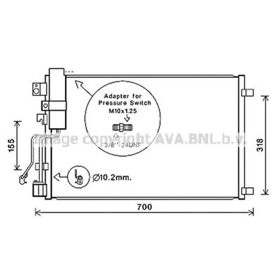 КОНДЕНСАТОР, КОНДИЦИОНЕР AVA QUALITY COOLING DNA5283D