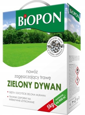 NAWÓZ do trawnika ZIELONY DYWAN Biopon 5 kg
