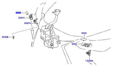 Lexus nx 21- крышка заглушка защита омыватель лампа правая белый 083 фото №1