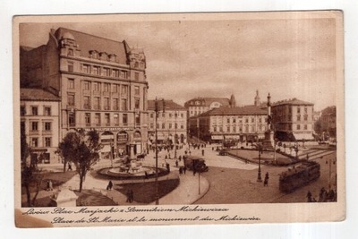 Lwów - Plac Mariacki - Tramwaj - ok1930