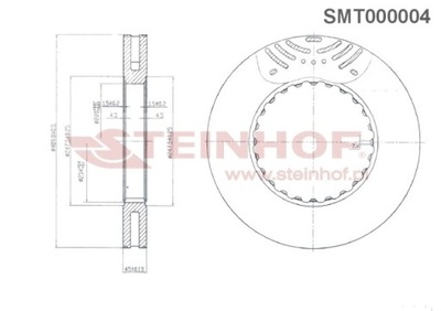 [SMT000004] DISKU HAM.VOLVO FH13 FI410MM GAL. 