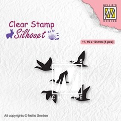 Stempel Nellie's Choice SIL081 flying birds