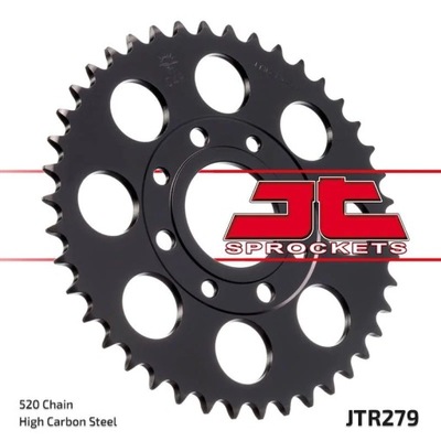 PINION GEAR REAR STEEL JT R279.38, 38Z, SIZE 520  