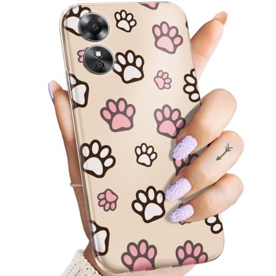 ETUI DO OPPO A17 WZORY ŁAPKI ŚLADY ŁAPA STOPA OBUDOWA POKROWIEC CASE