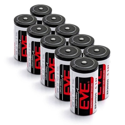 10x Bateria EVE ER26500 SL-2770 LS26500 3,6V C R14