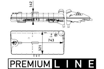 MAHLE DEPÓSITO DE EXPANSIÓN DE LÍQUIDO CHLODNICZEGO MAN E2000 F2000  