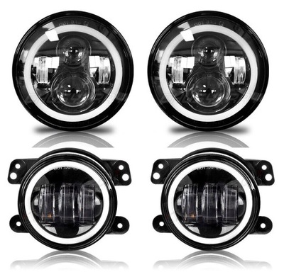 FARO FAROS DIODO LUMINOSO LED HALÓGENO HUMMER H2 H3 2003-2010 JUEGO DIÁMETRO 7CALI  