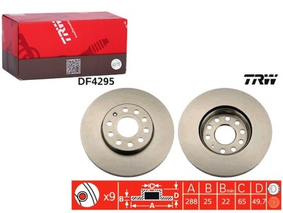 DISCOS DE FRENADO 2SZT. PARTE DELANTERA AUDI A3 Q2 SEAT ALTEA ALTEA XL ATECA  