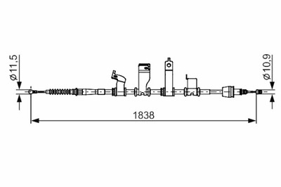 BOSCH CABLE DE FRENADO DE MANO PARTE TRASERA L HYUNDAI IX20 KIA VENGA  