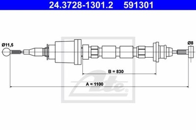 ТРОС СЦЕПЛЕНИЯ VOLVO 740 84-90 2,4D