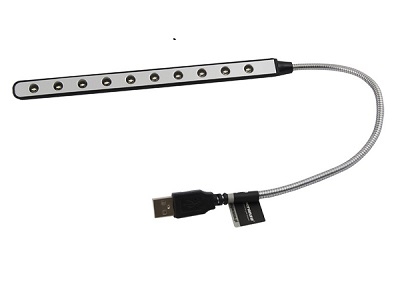 LAMPKA DIODOWA 10 LED DO NOTEBOOKA LAPTOPA USB