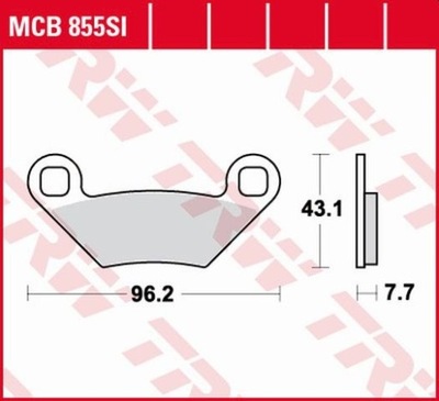 TRW LUCAS TRINKELĖS STABDŽIŲ KH475 SINTER OFFROAD POLARIS SPORTSMAN 500 08-, 