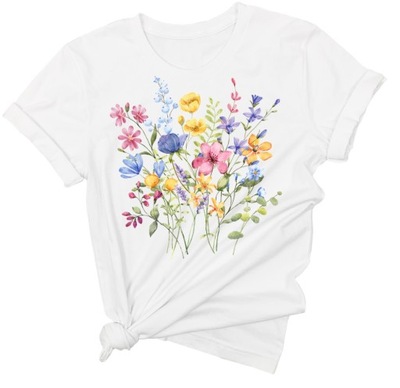 Koszulka z polnymi kwiatami kwiatki KWIAT2 XS