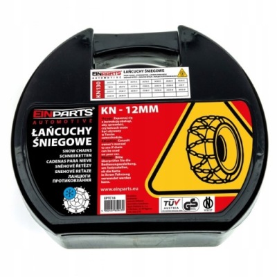 LANCUCHY SNIEGOWE NA КОЛЕСА 12MM KN130 TÜV GS ÖNORM R14 R15 R16 R17 R18 R19 