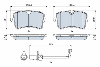 BOSCH КОЛОДКИ ДИСКОВЫЕ ТОРМОЗНОЕ ЗАД AUDI A6 ALLROAD C7 A6 C7 A7 1.8-4.0 фото