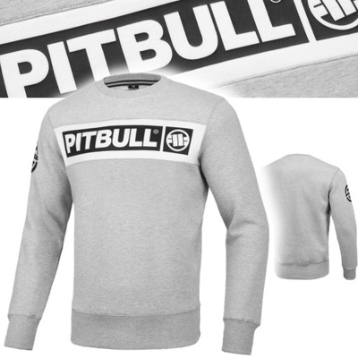 PITBULL WEST COAST BLUZA MĘSKA BEZ KAPTURA CREWNECK SHERWOOD SZARA L