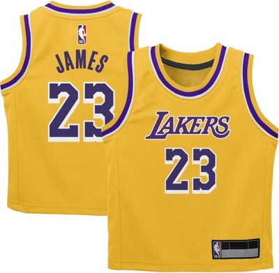 Koszulka występuje LeBron James Los Angeles Lakers NBA Gold Icon Edition