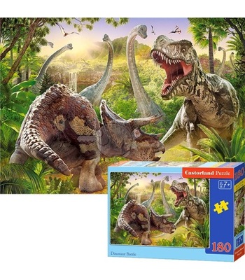 Puzzle 180 el. z dinozaurami Dinozaury Układanka