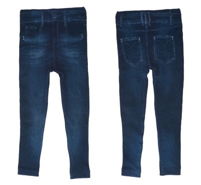 KR060 Getry legginsy a la jeans rozmiar 128/134