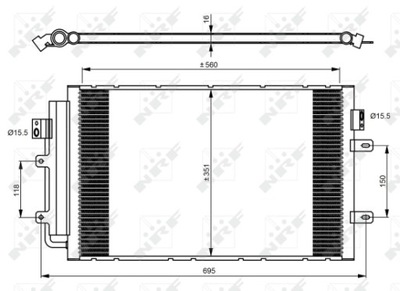 РАДИАТОР КОНДИЦИОНЕРА - КОНДЕНСАТОР, EASY FIT NRF 350083