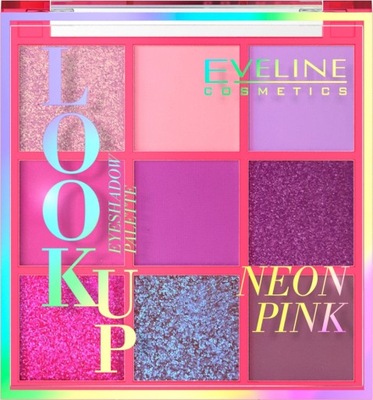 Eveline LOOK UP Paleta cieni do powiek NEON PINK