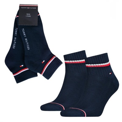 TOMMY HILFIGER Skarpety Męskie GRANATOWE 39/42