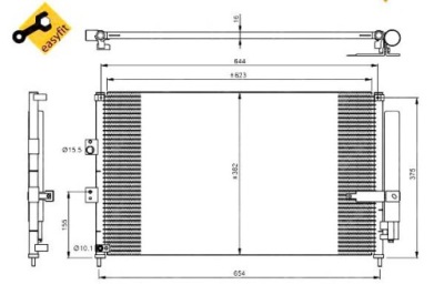 Конденсатор кондиционера honda civic 04- фото №1