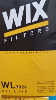 FILTRO WIX WL7026 COMO MANN FILTER H 601/4 H 604 , FILTRON OM 512  