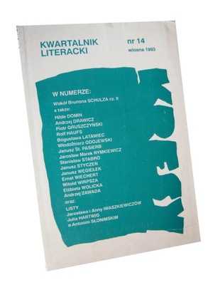 KRESY KWARTALNIK LITERACKI NR 14 WIOSNA 1993