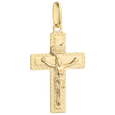 Krzyżyk złoty pr.585 w ozdobnej oprawie