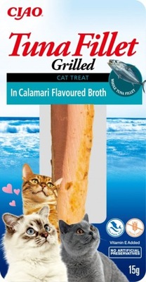 INABA Grilled Tuna Tuńczyk w bulionie o smaku kalmarów - przysmak dla kota