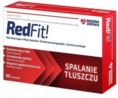 Rodzina Zdrowia REDFIT! odchudzanie spalanie 60 tabletek SPALANIE TŁUSZCZU