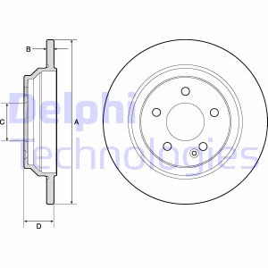 КОМПЛЕКТ ТОРМОЗНОЙ ДИСК ТОРМОЗНЫХ DELPHI BG4811C