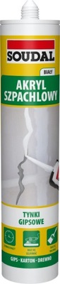 SOUDAL AKRYL LEKKI SZPACHLOWY BIAŁY 280ml