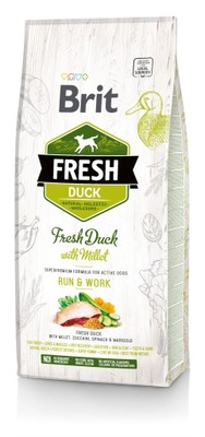 BRIT Fresh duck with millet active run & work 12kg