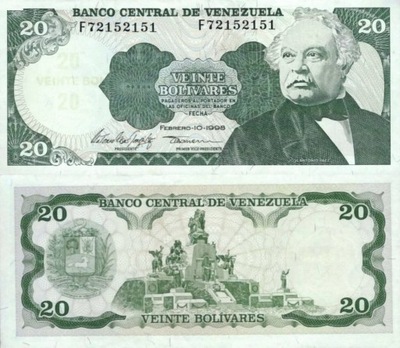 # WENEZUELA - 20 BOLIVARES - 1998 - P-63f - UNC