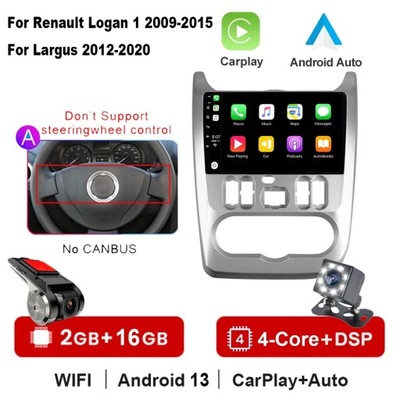 NAVEGACIÓN GPS ANDROID RADIO DE AUTOMÓVIL CARPLAY PARA RENAULT LOGAN 1 SANDERO 09-15  